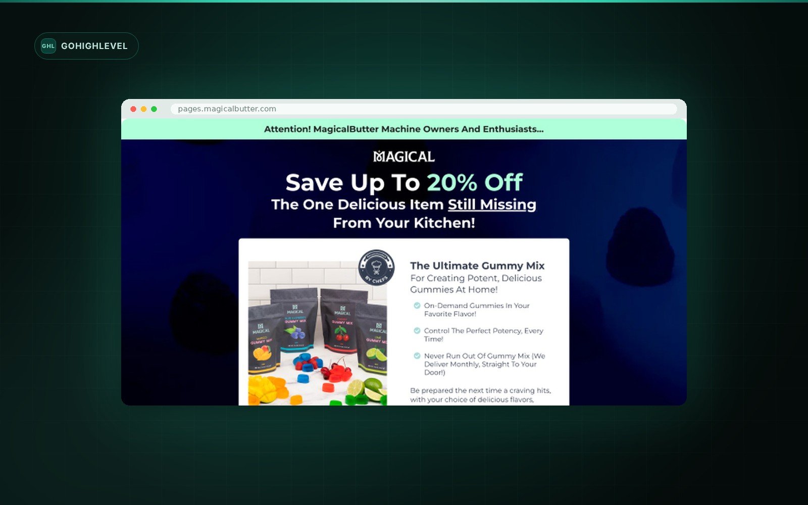 MagicalButter Gummy Subscription Funnel